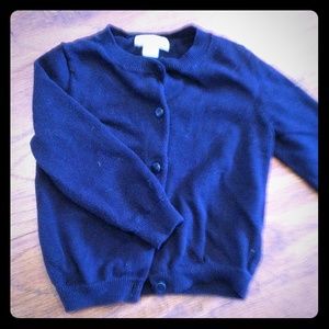 Crew cuts girls 2T button-up cardigan Navy
